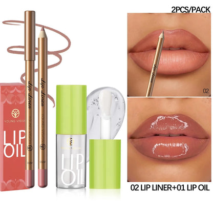 Lip Liner & Lip Oil Duo Set – Ombré Effect, Moisturising & Long-Lasting