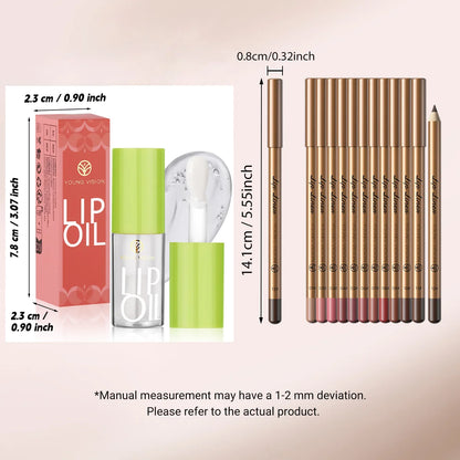 Lip Liner & Lip Oil Duo Set – Ombré Effect, Moisturising & Long-Lasting