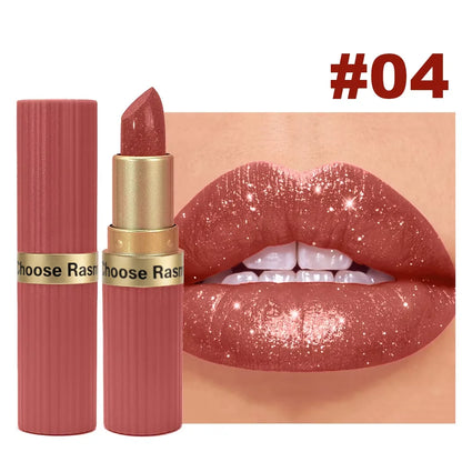 Shimmer Velvet Lipstick – Long-Lasting Matte & Glitter Finish