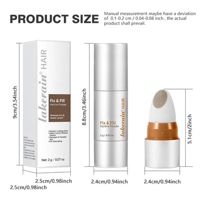 Waterproof Hairline & Root Concealer Pen – Instant Grey Coverage with Easy Blend Powder Stick for Normal Hair