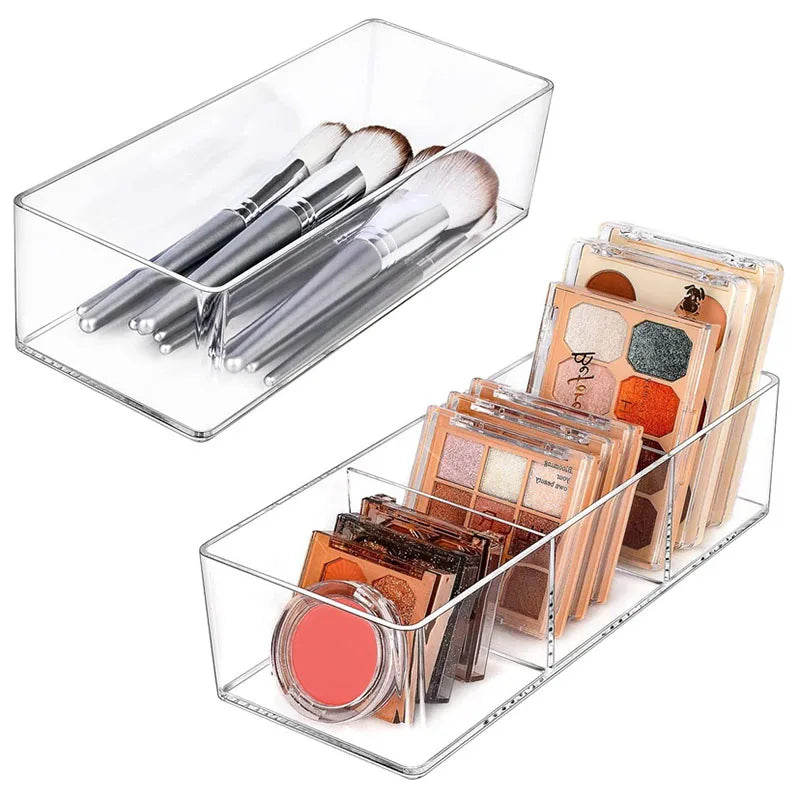 Acrylic Makeup Storage Organiser – Clear Vanity Display for Lipstick, Brushes & Tools