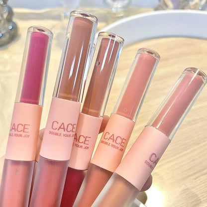 Dual-Ended Lip Gloss – Matte & Mirror Gloss Finish