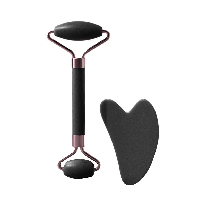 Facial Massage Roller & Gua Sha Set – Face, Neck & Eye Skincare Tool