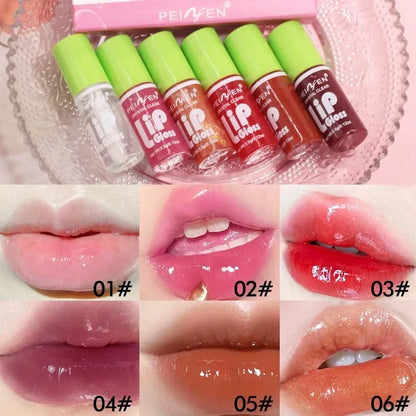 6-Piece Hydrating Lip Gloss Gift Set – Plumping, Glossy & Moisturising