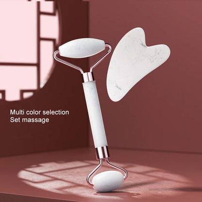 Facial Massage Roller & Gua Sha Set – Face, Neck & Eye Skincare Tool