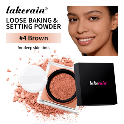 Waterproof Matte Setting Powder – Oil Control, Brightening & Long-Lasting