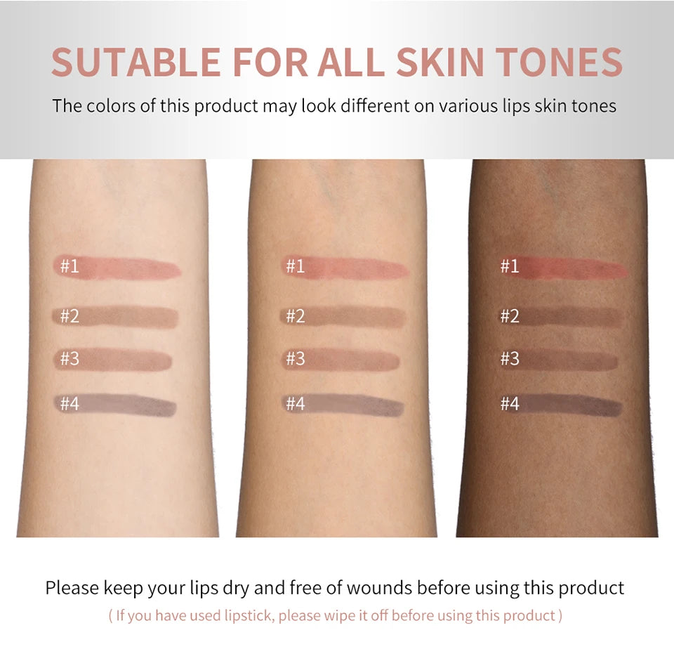 Lip Liner Pencil Peel Off Lip Stain Tattoo Long Wearing Matte Waterproof Smudge Proof Transfer Proof Lip Cosmetic For All Day