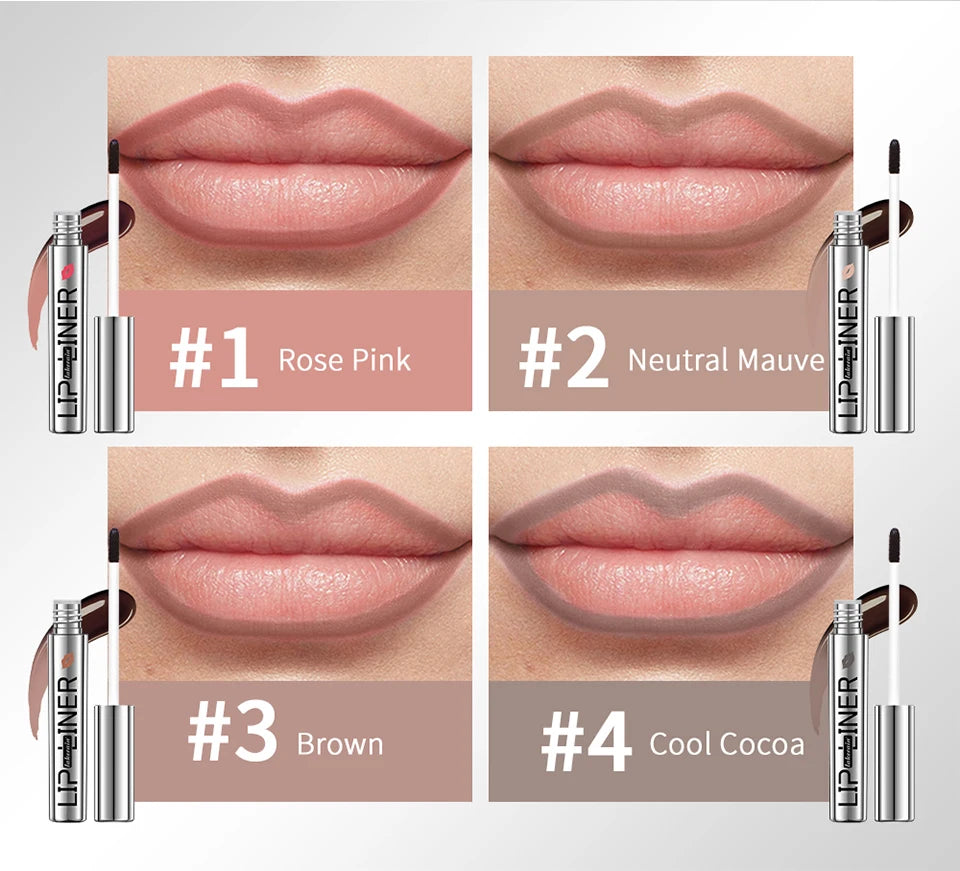 Lip Liner Pencil Peel Off Lip Stain Tattoo Long Wearing Matte Waterproof Smudge Proof Transfer Proof Lip Cosmetic For All Day
