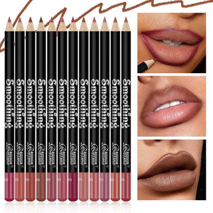 12-Piece Professional Lip Kit – Lipstick, Liner & Gloss Collection