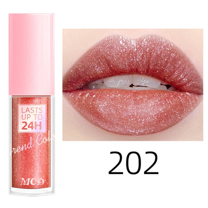 18-Shade Glitter Lip Glaze – Moisturising, Long-Lasting & Plumping