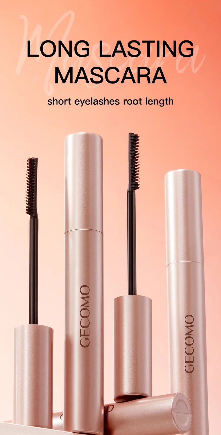 Naturally Curls Thick & Long Last Mascara with Silicone Brush Head Gecomo Mascara Specially Customized for Asian Lady