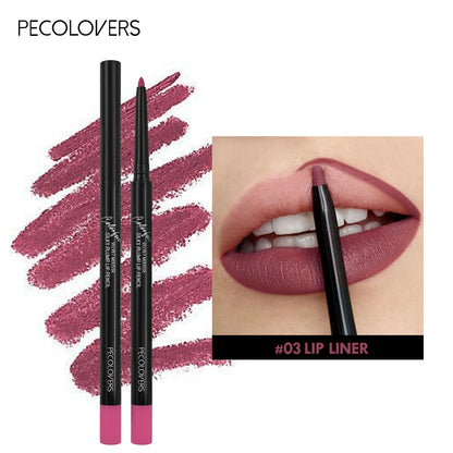 Waterproof Matte Lip Liner – 12 Shades, Long-Lasting & Smudge-Proof