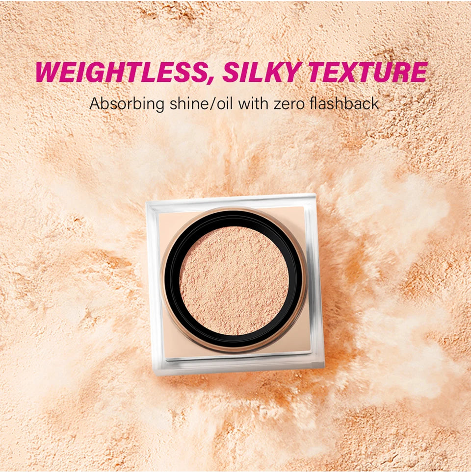 Waterproof Matte Setting Powder – Oil Control, Brightening & Long-Lasting