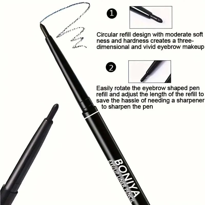5-Piece Waterproof Gel Eyeliner Pencil Set – Smudge-Proof & Long-Lasting