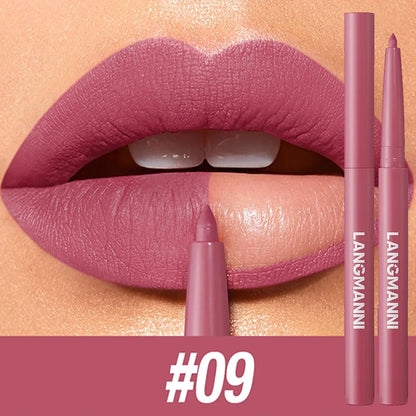 Velvet Matte Lip Liner – Waterproof, Non-Stick, 12 Natural Shades