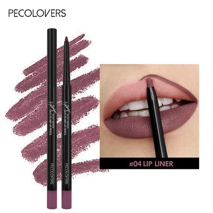 Waterproof Matte Lip Liner – 12 Shades, Long-Lasting & Smudge-Proof
