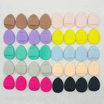 50-Piece Personalized Mini Fingertip Powder Puff Set (Pink) – Foundation & Concealer Finger Pad Sponge for Makeup