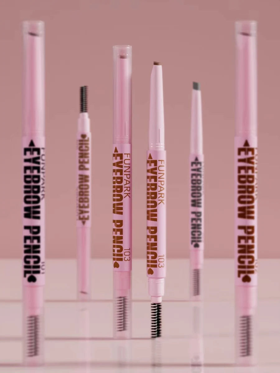 2-in-1 Waterproof Eyebrow Pencil with Brush – 5 Natural Shades