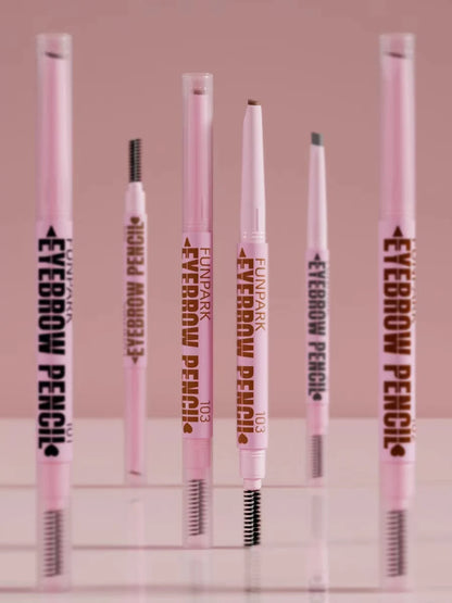 2-in-1 Waterproof Eyebrow Pencil with Brush – 5 Natural Shades