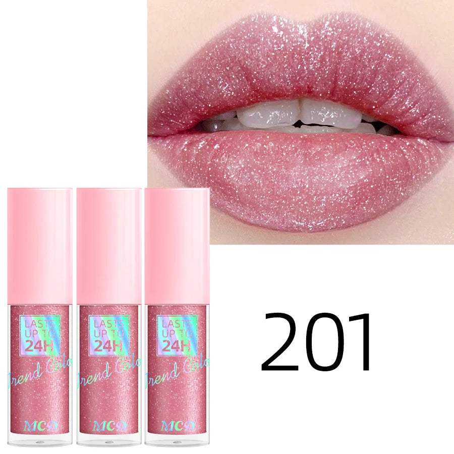 18-Shade Glitter Lip Glaze – Moisturising, Long-Lasting & Plumping