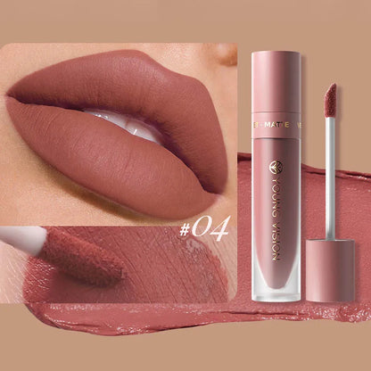 8-Colour Matte Velvet Lip Gloss – Waterproof, Plumping & Long-Lasting