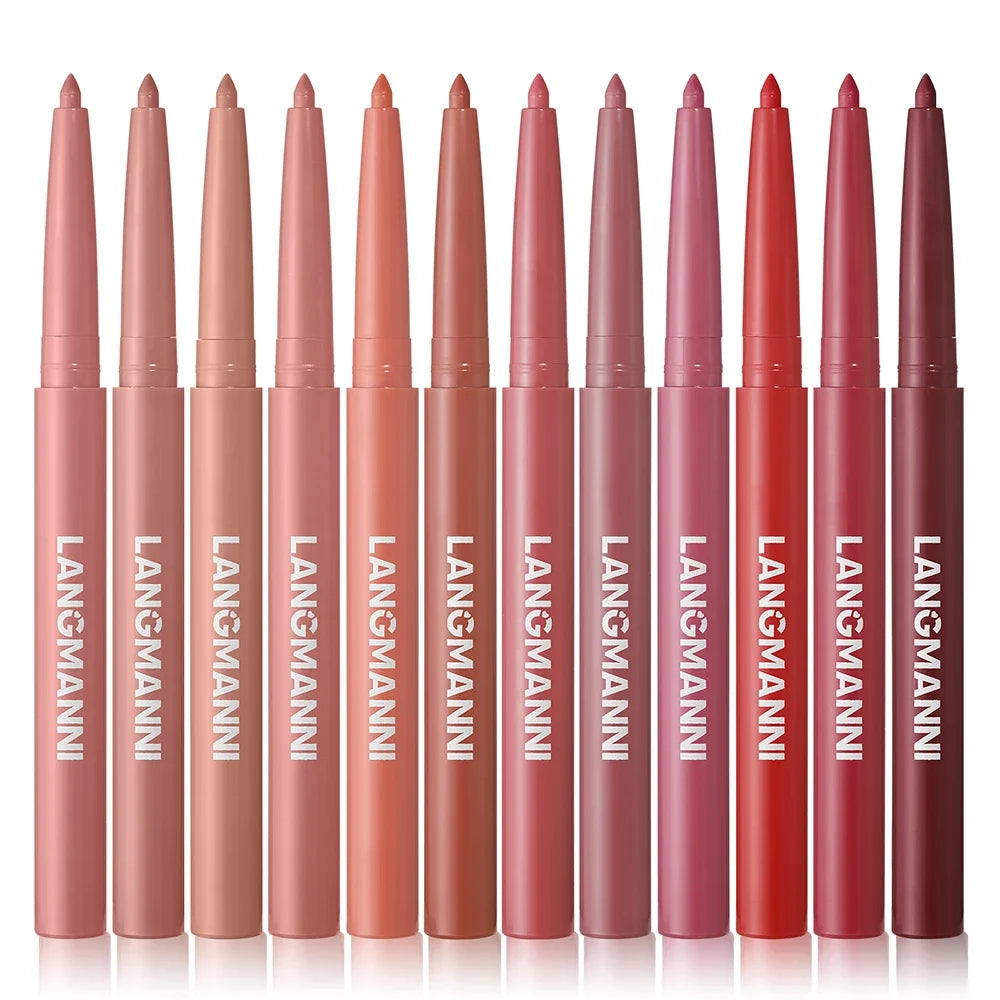 Velvet Matte Lip Liner – Waterproof, Non-Stick, 12 Natural Shades