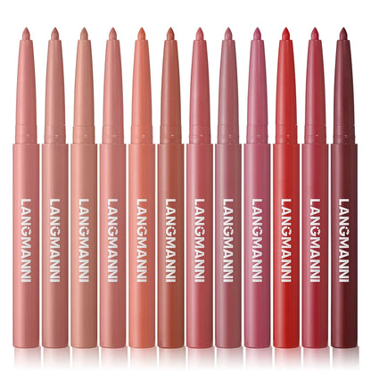 Velvet Matte Lip Liner – Waterproof, Non-Stick, 12 Natural Shades