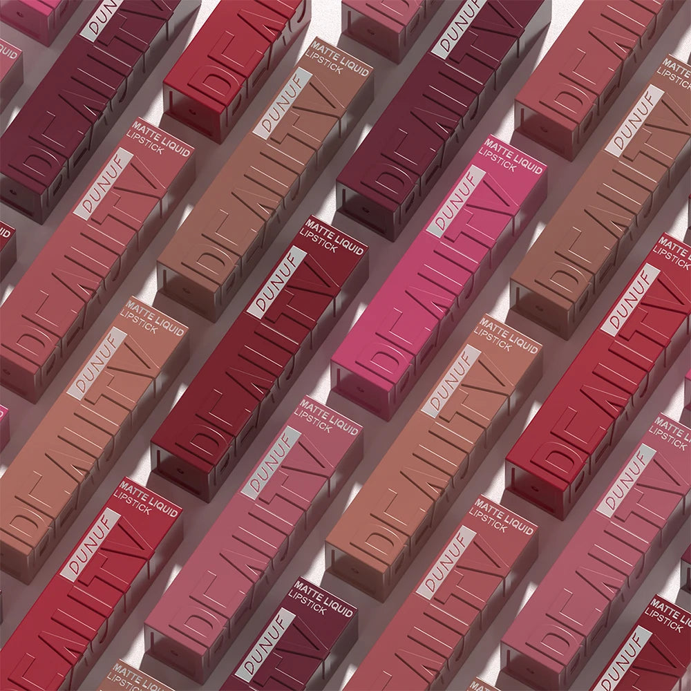 8-Colour Matte Velvet Lip Gloss – Waterproof, Plumping & Long-Lasting