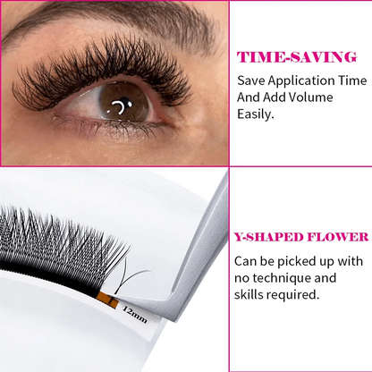 Professional Volume Lash Extensions – Premade YY Fans, Multiple Lengths