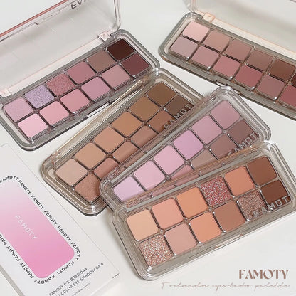 12-Colour Matte Eyeshadow Palette – Earth Tones, Long-Lasting & Blendable
