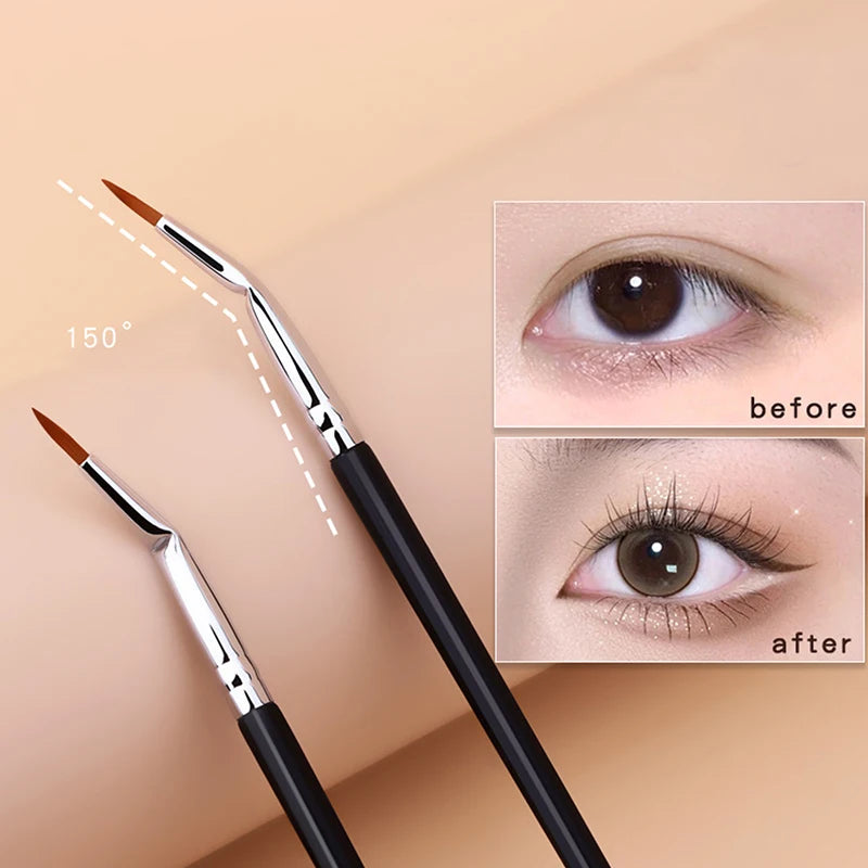 1Pc Bent Liner Makeup Brushes Precision Angled Eyeliner Brush Eyeshadow Eye Brow Tool Detail Eye Liner Precision Cosmetic Tools
