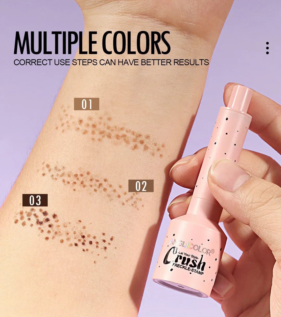 Natural Freckle Stamp Pen – Waterproof Faux Freckle Maker, 3 Shades