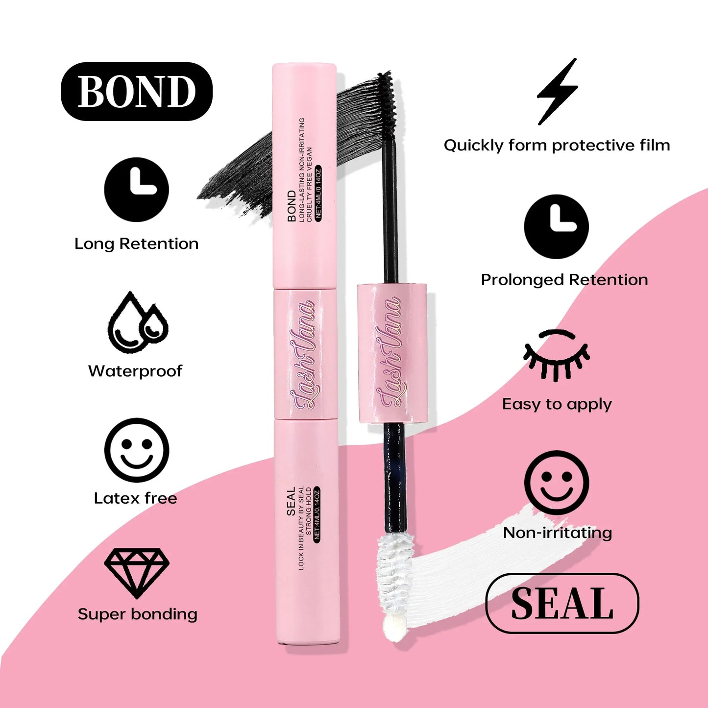 DIY Lash Extension Kit – 200-Piece Cluster Set with Bond & Seal