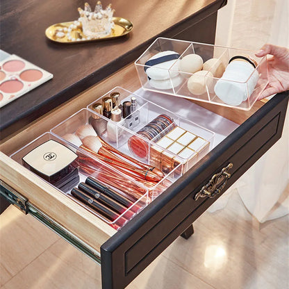 Acrylic Makeup Storage Organiser – Clear Vanity Display for Lipstick, Brushes & Tools