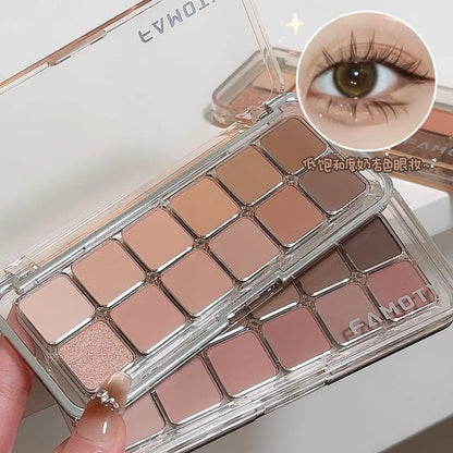 12-Colour Matte Eyeshadow Palette – Earth Tones, Long-Lasting & Blendable