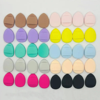 50-Piece Personalized Mini Fingertip Powder Puff Set (Pink) – Foundation & Concealer Finger Pad Sponge for Makeup