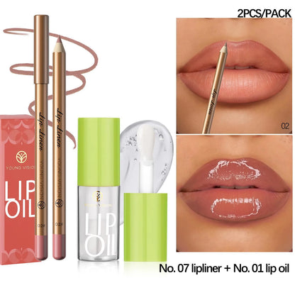 Lip Liner & Lip Oil Duo Set – Ombré Effect, Moisturising & Long-Lasting
