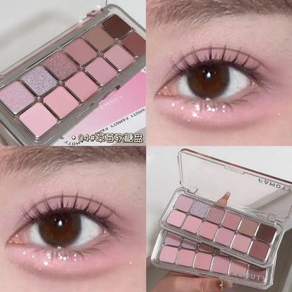 12-Colour Matte Eyeshadow Palette – Earth Tones, Long-Lasting & Blendable