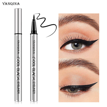 Black Brown Eyeliner Pen Waterproof Sweatproof Long Lasting No Smudge Liquid Eyeliner Eye Makeup Tool for Beginners
