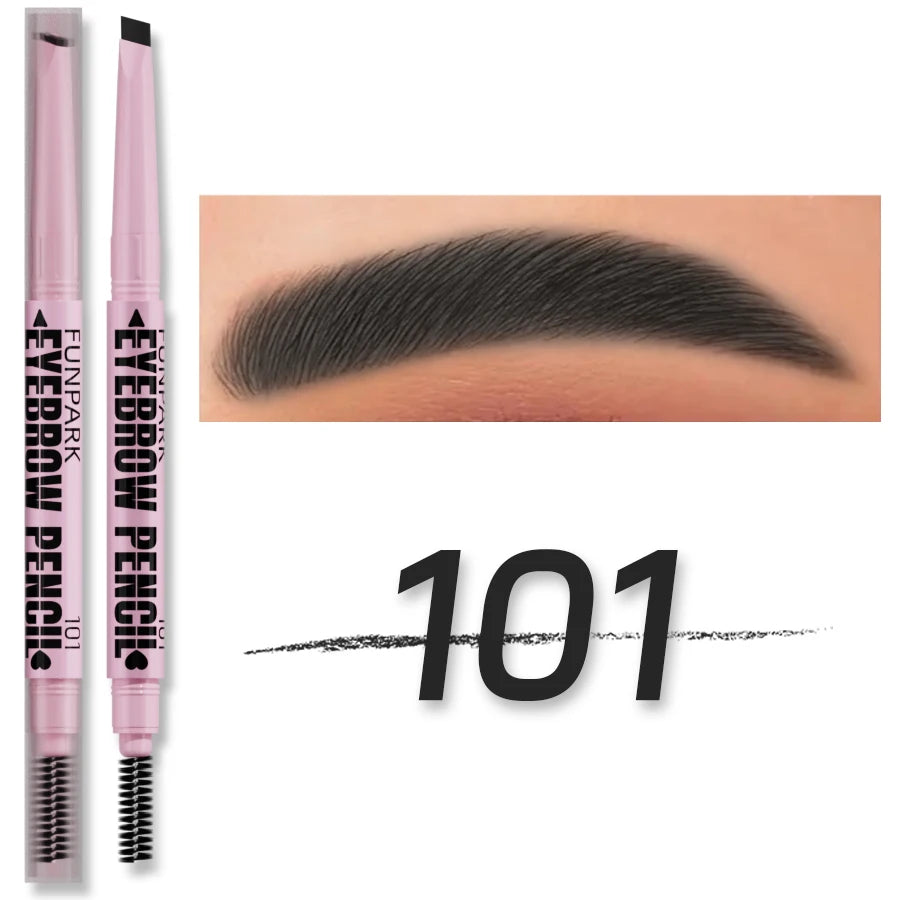 2-in-1 Waterproof Eyebrow Pencil with Brush – 5 Natural Shades