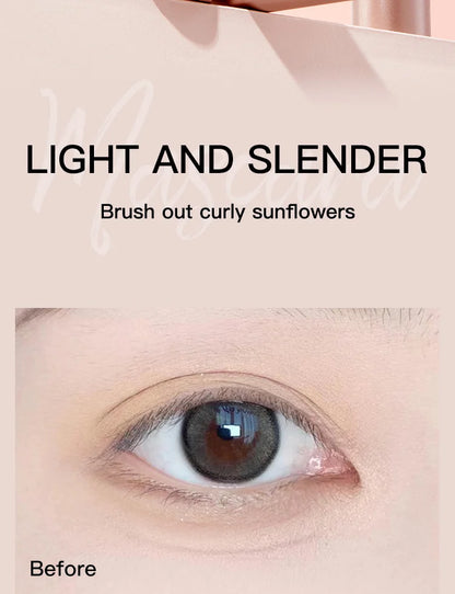 Naturally Curls Thick & Long Last Mascara with Silicone Brush Head Gecomo Mascara Specially Customized for Asian Lady