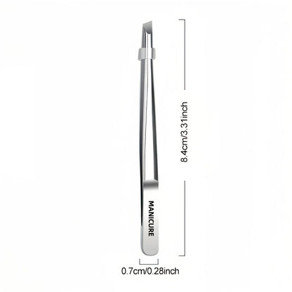 Stainless Steel Tweezers Tool Suitable for Eyebrow Eyelash Application Beard & Mustache Trimming False Eyebrow Applicator Gifts