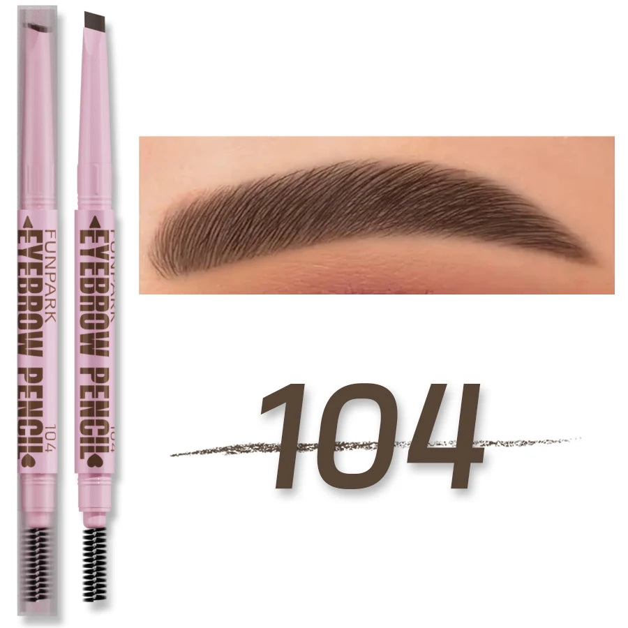 2-in-1 Waterproof Eyebrow Pencil with Brush – 5 Natural Shades