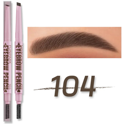 2-in-1 Waterproof Eyebrow Pencil with Brush – 5 Natural Shades