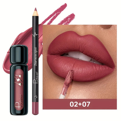 Waterproof Long-Lasting Lip Liner Set - waterproof and long-lasting, non-fading, easy to apply, highly saturated color