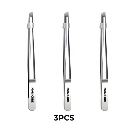 Stainless Steel Tweezers Tool Suitable for Eyebrow Eyelash Application Beard & Mustache Trimming False Eyebrow Applicator Gifts