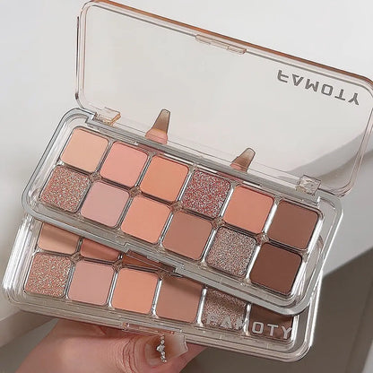 12-Colour Matte Eyeshadow Palette – Earth Tones, Long-Lasting & Blendable