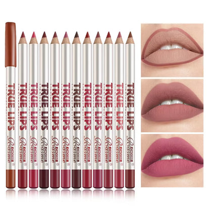 12-Piece Professional Lip Kit – Lipstick, Liner & Gloss Collection