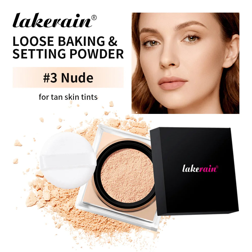 Waterproof Matte Setting Powder – Oil Control, Brightening & Long-Lasting