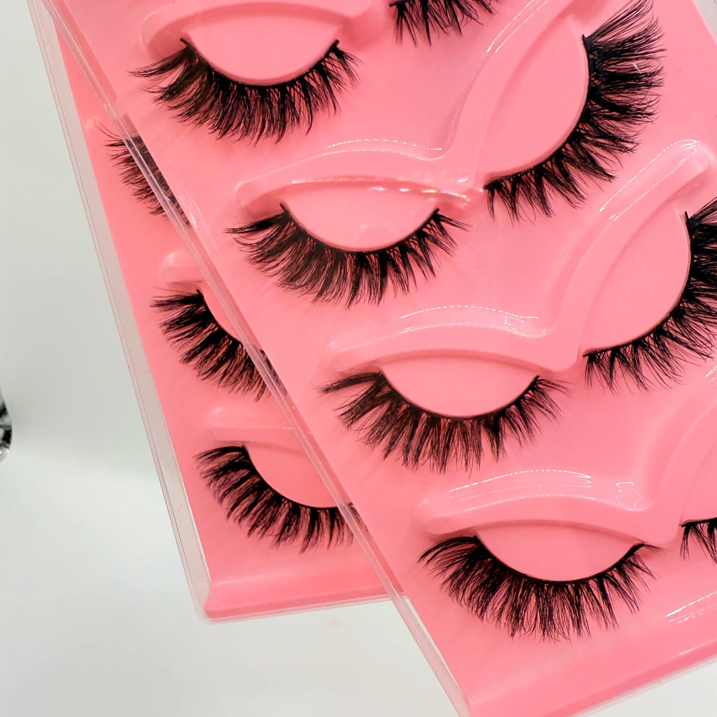 Dramatic Cat Eye False Lashes – 5 Pairs, Faux Mink Volume Strip